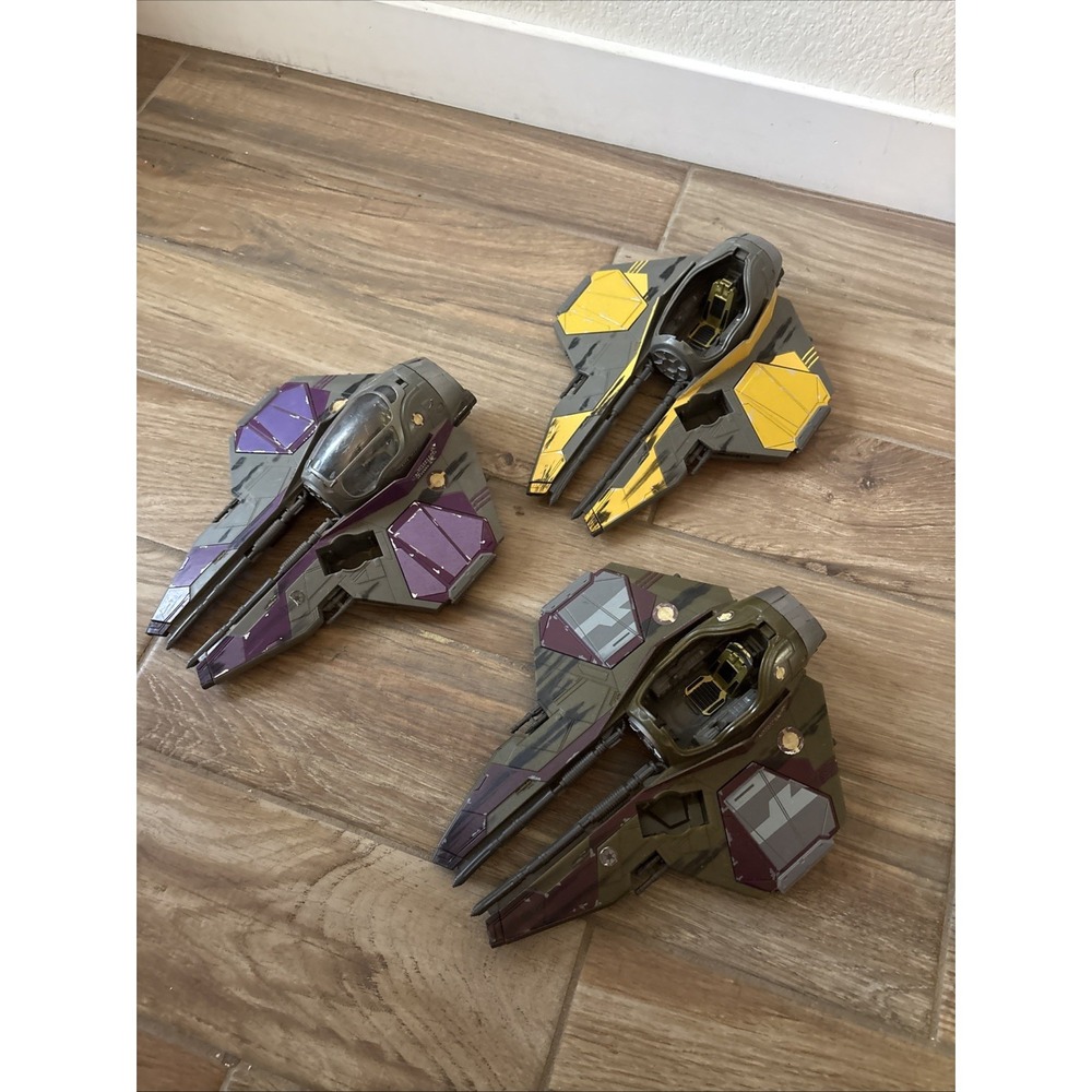 Star Wars Starfighters Mace Windu Anakin Obi-Wan Jedi Starfighter Set of 3